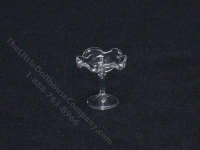 (image for) Miniature Ruffle Glass Dish for Dollhouses