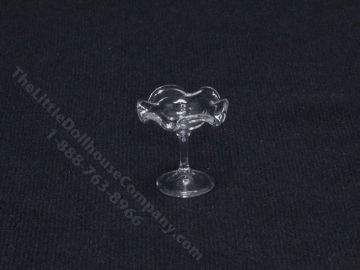 (image for) Miniature Ruffle Glass Dish for Dollhouses