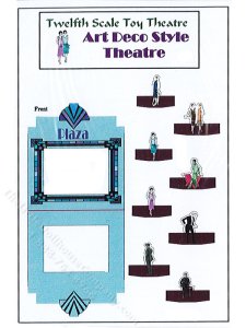 (image for) Miniature Toy Art Deco Pantomime Theatre Kit for Dollhouses