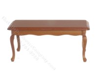 (image for) Miniature Queen Anne Dining Table for Dollhouses - Walnut