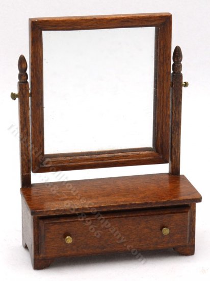 (image for) Miniature Walnut Vanity Mirror