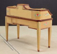 (image for) Miniature Painted Desk & Chair Set for Dollhouses