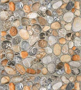 (image for) Embedded Pebbles Pattern Miniature Wallpaper for Dollhouses