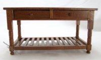 (image for) Dollhouse Scale Model Walnut Preparation Table