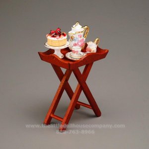 (image for) Miniature Serving Table with Coffee Set and Cake