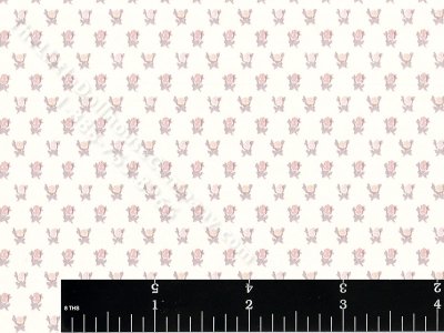 (image for) Roses on Cream Miniature Wallpaper for Dollhouses