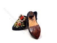 (image for) Embroidered Black Heels with Strap & Buckle by Judith Blondell