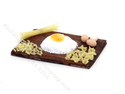 (image for) Miniature Pasta Preparation Board for Dollhouses