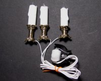 (image for) Battery Operated LED Flickering Gold Candlesticks