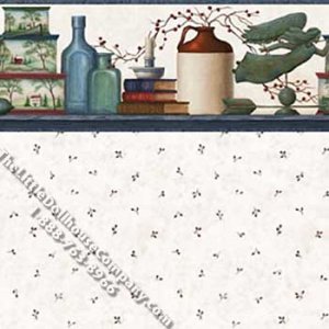 (image for) Country Artifacts Pattern Miniature Wallpaper for Dollhouses