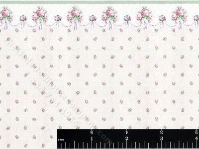(image for) Floral Pattern Miniature Wallpaper for Dollhouses