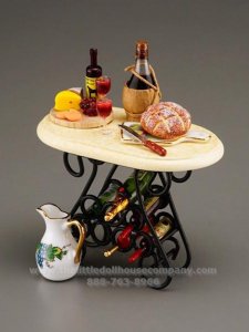 (image for) Miniature Wine Tasting Table for your Dollhouses