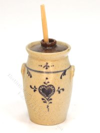 (image for) Miniature Stoneware Butter Churn by Jane Graber