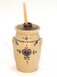 (image for) Miniature Stoneware Butter Churn by Jane Graber