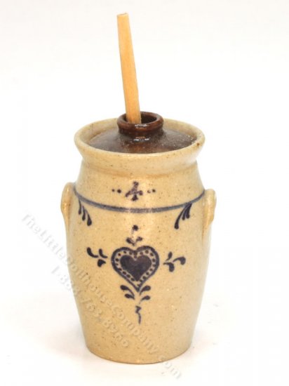 (image for) Miniature Stoneware Butter Churn by Jane Graber