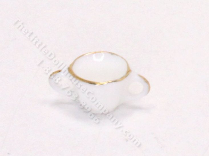 (image for) Miniature Porcelain Sugar Dish for Dollhouses