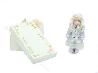 (image for) Porcelain Doll in Blue Dress in a Box