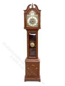 (image for) Assembled Miniature Brown Grandfather Clock for Dollhouses