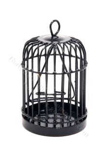 (image for) Dollhouse Scale Model Black Birdcage