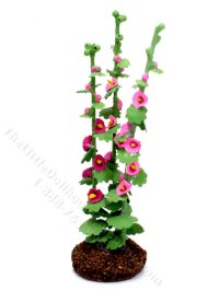 (image for) Miniature Trio Hollyhock in Soil, Mini Creations by Judy