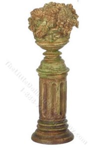 (image for) Miniature Brown Fruit Pedestal for Dollhouses