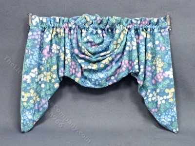 (image for) Miniature Garden Print Swag Valance for Dollhouses