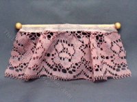 (image for) Miniature Pink Lace Curtain for Dollhouses