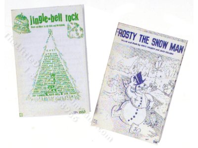 (image for) Miniature Vintage Christmas Sheet Music for Dollhouses