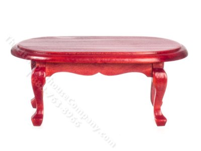 (image for) Miniature Oval Coffee Table - Mahogany