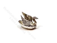 (image for) Miniature Sterling Silver Swan Flower Bowl by Don Henry