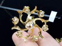 (image for) 1:48 Scale Miniature 3V Crystal Spiral Chandelier for Dollhouses