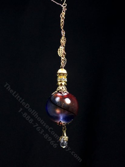 (image for) Miniature Blue and Orange Hanging Globe for Dollhouses
