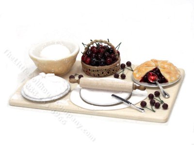 (image for) Miniature Cherry Pie Preparation Board by Charlotte Willmott