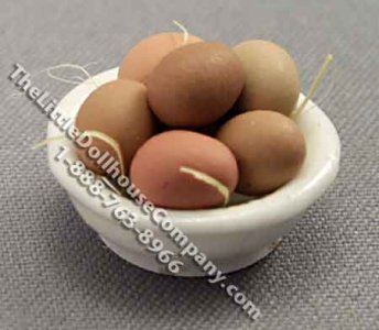 (image for) 1:24 Scale Eggs in a Bowl by Charlotte Willmott