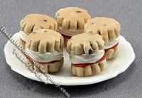 (image for) Miniature Plate of Scones by Charlotte Wilmott of Mouse House