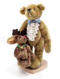 (image for) Miniature Teddy Bear w/ Rudolph by Deb Canaham
