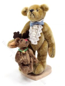 (image for) Miniature Teddy Bear w/ Rudolph by Deb Canaham