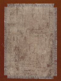 (image for) Miniature Brown Grid Rug for Dollhouses - Large