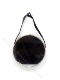 (image for) Miniature Gold Mirror with Leather Strap by PRD Miniatures