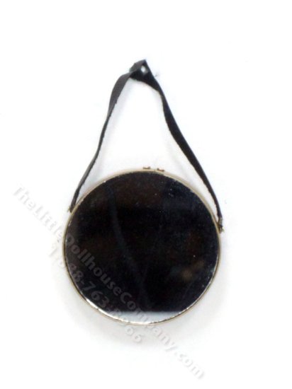 (image for) Miniature Gold Mirror with Leather Strap by PRD Miniatures