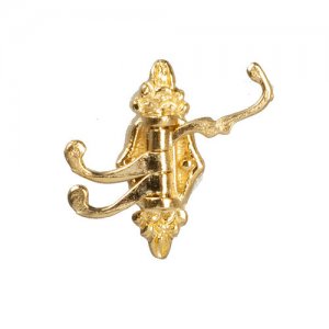 (image for) Miniature Triple Brass Coat Hooks for Dollhouses