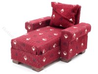 (image for) Miniature Red Recliner for Dollhouses