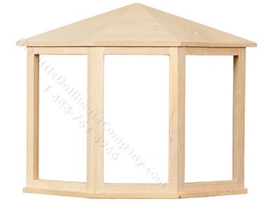 (image for) Miniature Bay Window Frame for Dollhouses, No Windows