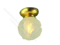 (image for) 1:24 Scale Miniature Light Ceiling Fixture with Cut-Florals Shade for Dollhouses