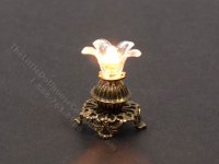 (image for) Miniature 12V Brass Floral Table Lamp for Dollhouses
