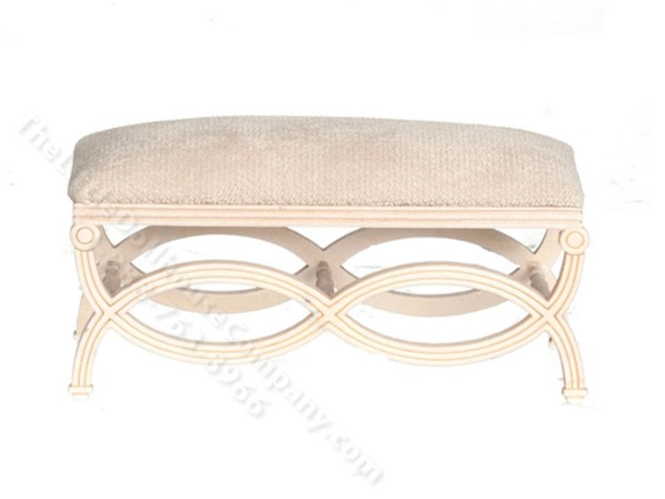 (image for) Miniature Victorian Table Bench - White Wash