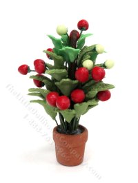 (image for) Miniature Tomato Plant in Pot for Dollhouses