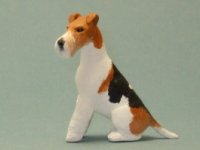 (image for) Miniature Sitting Female Wire-Hair Fox Terrier by Karl Blindheim