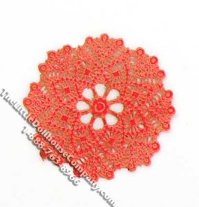 (image for) Miniature Multi-Scale Red Round Laser Cut Doily for Dollhouses