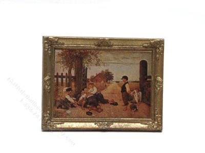 (image for) Miniature Framed Print of "Grindslanten" for Dollhouses